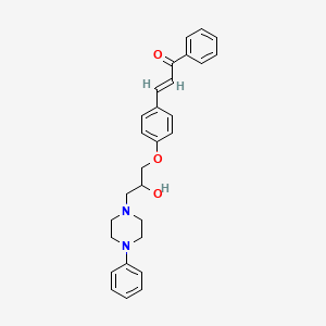 molecular formula C28H30N2O3 B1623670 4'-(2-Hydroxy-3-(4-phenylpiperazinyl)propoxy)chalcone CAS No. 63937-18-8