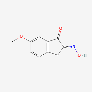 molecular formula C10H9NO3 B1623685 2-hydroxyimino-6-methoxy-3H-inden-1-one CAS No. 24077-98-3