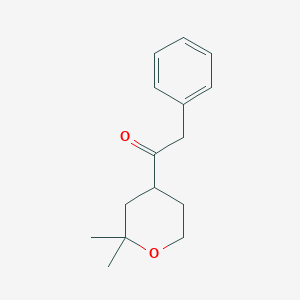 molecular formula C15H20O2 B1623693 1-(2,2-dimethyltetrahydro-2H-pyran-4-yl)-2-phenylethanone CAS No. 84360-52-1