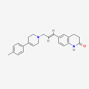 molecular formula C24H26N2O B1623739 6-(3-(4-(4-Methylphenyl)-1,2,5,6-tetrahydropyridyl)-1-propenyl)-3,4-dihydrocarbostyril CAS No. 80834-70-4