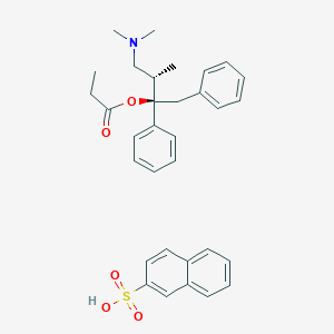 molecular formula C32H37NO5S B1623757 Levopropoxyphene napsylate anhydrous CAS No. 5714-90-9