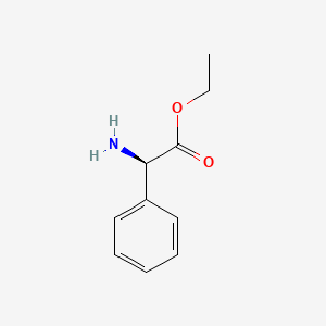 B1623761 Benzeneacetic acid, alpha-amino-, ethyl ester, (alphaR)- CAS No. 39251-40-6