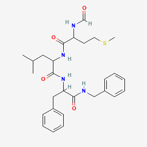 molecular formula C28H38N4O4S B1623768 N-[1-(benzylamino)-1-oxo-3-phenylpropan-2-yl]-2-[(2-formamido-4-methylsulfanylbutanoyl)amino]-4-methylpentanamide CAS No. 80180-62-7