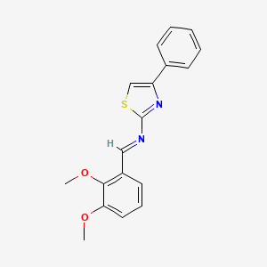 molecular formula C18H16N2O2S B1623790 2-(2,3-Dimethoxybenzylideneamino)-4-phenylthiazole CAS No. 24051-00-1