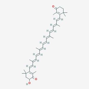 molecular formula C40H52O3 B162380 4,4'-二酮-3-羟基-β-胡萝卜素 CAS No. 4418-72-8