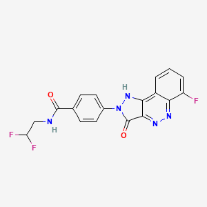 molecular formula C18H12F3N5O2 B1623805 N-(2,2-Difluoroethyl)-4-(6-fluoro-3-oxo-1H-pyrazolo[4,3-c]cinnolin-2(3H)-yl)benzamide CAS No. 763142-16-1