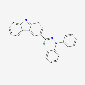 molecular formula C25H19N3 B1623809 9H-Carbazole-3-carboxaldehyde, 9-methyl-, 2,2-diphenylhydrazone CAS No. 95905-90-1