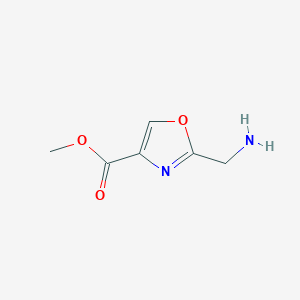 molecular formula C6H8N2O3 B1623820 Methyl 2-(aminomethyl)oxazole-4-carboxylate CAS No. 612512-13-7