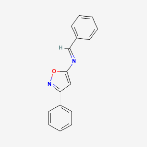 molecular formula C16H12N2O B1623822 3-Phenyl-N-(phenylmethylene)-5-isoxazolamine CAS No. 37853-10-4