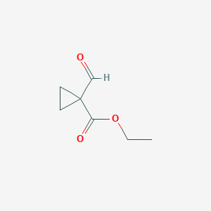 molecular formula C7H10O3 B1623836 Ethyl 1-formylcyclopropane-1-carboxylate CAS No. 33329-70-3