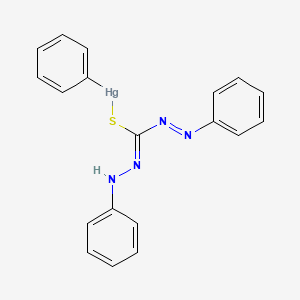 molecular formula C19H16HgN4S B1623843 Mercury, phenyl((phenyldiazenecarbothioic acid-kappaS) 2-phenylhydrazidato-kappaN2)- CAS No. 56724-82-4