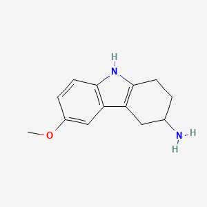 molecular formula C13H16N2O B1623850 6-methoxy-2,3,4,9-tetrahydro-1H-carbazol-3-amine CAS No. 64226-27-3
