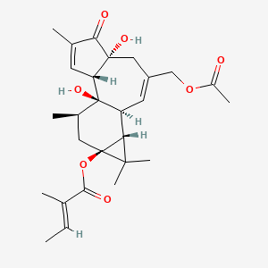 molecular formula C27H36O7 B1623890 12-Deoxyphorbol-13-tiglate-20-acetate CAS No. 25090-72-6