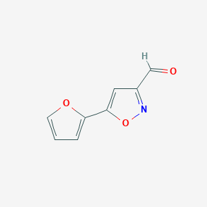 molecular formula C8H5NO3 B1623927 5-(2-Furyl)isoxazole-3-carbaldehyde CAS No. 852180-62-2