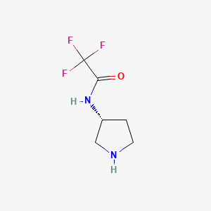 molecular formula C6H9F3N2O B1623931 2,2,2-trifluoro-N-[(3R)-pyrrolidin-3-yl]acetamide CAS No. 499774-45-7