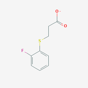 molecular formula C9H8FO2S- B1623938 3-(2-Fluorophenyl)sulfanylpropanoate CAS No. 21243-09-4