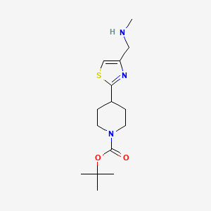 molecular formula C15H25N3O2S B1623943 Tert-butyl 4-{4-[(methylamino)methyl]-1,3-thiazol-2-yl}piperidine-1-carboxylate CAS No. 869901-03-1