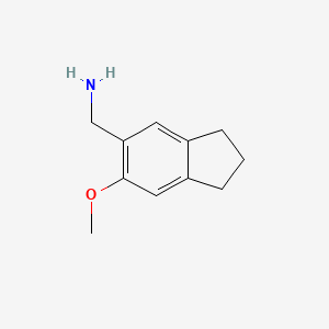 molecular formula C11H15NO B1623959 (6-methoxy-2,3-dihydro-1H-inden-5-yl)methanamine CAS No. 879063-08-8