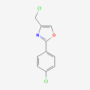 molecular formula C10H7Cl2NO B1623966 4-(氯甲基)-2-(4-氯苯基)-1,3-噁唑 CAS No. 22091-36-7