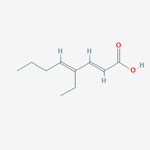 molecular formula C10H16O2 B1623981 2,4-Octadienoic acid, 4-ethyl- CAS No. 72928-47-3
