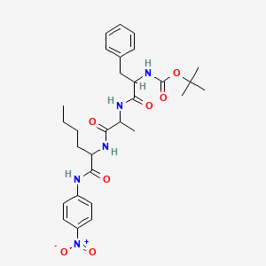 molecular formula C29H39N5O7 B1624011 tert-butyl N-[1-[[1-[[1-(4-nitroanilino)-1-oxohexan-2-yl]amino]-1-oxopropan-2-yl]amino]-1-oxo-3-phenylpropan-2-yl]carbamate CAS No. 75935-65-8