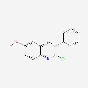 molecular formula C16H12ClNO B1624022 2-氯-6-甲氧基-3-苯基喹啉 CAS No. 85274-57-3