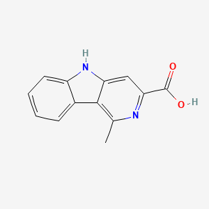 molecular formula C13H10N2O2 B1624045 5H-Pyrido(4,3-b)indole-3-carboxylic acid, 1-methyl- CAS No. 65032-81-7