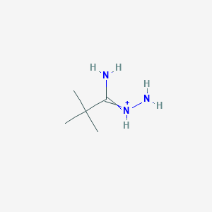 molecular formula C5H14N3+ B1624056 Amino-(1-amino-2,2-dimethylpropylidene)azanium CAS No. 344329-16-4