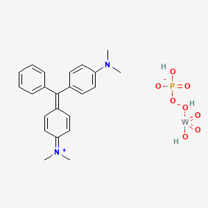 molecular formula C23H28N2O8PW B1624078 Malachite green phosphotungstomolydate CAS No. 61725-50-6