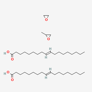 B1624080 Oxirane, 2-methyl-, polymer with oxirane, di-(9Z)-9-octadecenoate CAS No. 67167-17-3