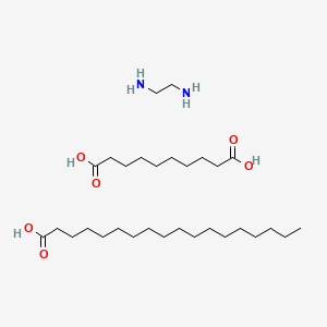 molecular formula C30H62N2O6 B1624082 Decanedioic acid, polymer with 1,2-ethanediamine, octadecanoate CAS No. 68409-61-0