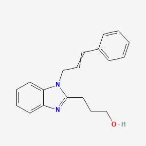 B1624102 3-[1-(3-Phenylprop-2-enyl)benzimidazol-2-yl]propan-1-ol CAS No. 4661-47-6