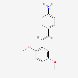 molecular formula C16H17NO2 B1624128 4-[2-(2,5-Dimethoxyphenyl)vinyl]aniline CAS No. 23435-31-6