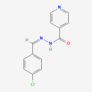 molecular formula C13H10ClN3O B1624130 4-Chlorobenzaldehyde (4-pyridylcarbonyl)hydrazone CAS No. 6342-46-7