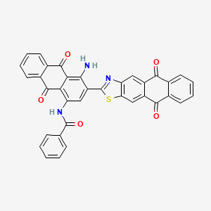 molecular formula C36H19N3O5S B1624133 Benzamide, N-[4-amino-3-(5,10-dihydro-5,10-dioxoanthra[2,3-d]thiazol-2-yl)-9,10-dihydro-9,10-dioxo-1-anthracenyl]- CAS No. 6371-50-2
