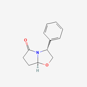 molecular formula C12H13NO2 B1624170 (3R,7AS)-3-phenyltetrahydropyrrolo[2,1-b]oxazol-5(6H)-one CAS No. 133007-27-9