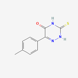 molecular formula C10H9N3OS B1624229 6-(4-methylphenyl)-3-thioxo-3,4-dihydro-1,2,4-triazin-5(2H)-one CAS No. 27623-05-8