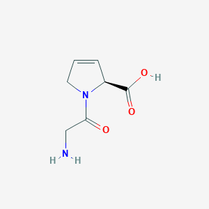 molecular formula C7H10N2O3 B1624233 (2S)-1-(2-aminoacetyl)-2,5-dihydropyrrole-2-carboxylic Acid CAS No. 281670-30-2