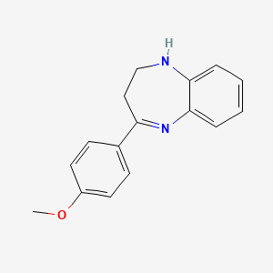 molecular formula C16H16N2O B1624252 4-(4-Methoxyphenyl)-2,3-dihydro-1H-1,5-benzodiazepine CAS No. 283610-65-1