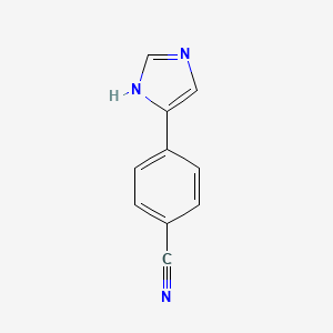 molecular formula C10H7N3 B1624253 4-(1H-咪唑-5-基)苯甲腈 CAS No. 34443-07-7
