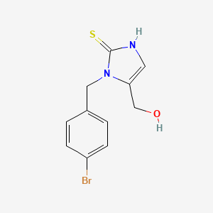 molecular formula C11H11BrN2OS B1624281 1-(4-BroMobenzyl)-2-Mercapto-5-hydroxymethyliMidazole CAS No. 312936-77-9