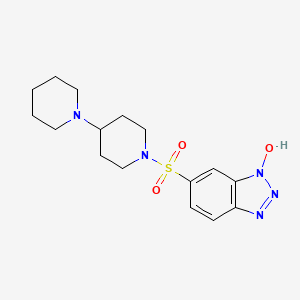 molecular formula C16H23N5O3S B1624294 6-([1,4']联哌啶-1'-磺酰基)-苯并三唑-1-醇 CAS No. 227471-63-8