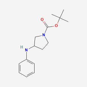 molecular formula C15H22N2O2 B1624324 tert-Butyl 3-(phenylamino)pyrrolidine-1-carboxylate CAS No. 816468-24-3