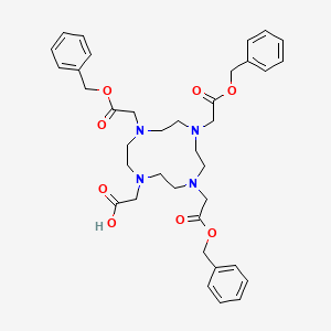 molecular formula C37H46N4O8 B1624328 {4,7,10-Tris[2-(benzyloxy)-2-oxoethyl]-1,4,7,10-tetraazacyclododecan-1-yl}acetic acid CAS No. 272120-41-9