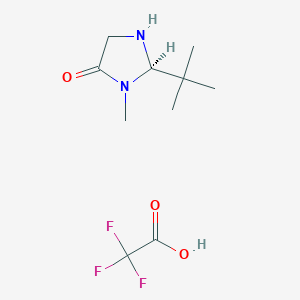molecular formula C10H17F3N2O3 B1624330 (R)-(-)-2-(tert-Butyl)-3-methyl-4-imidazolidinone trifluoroacetic acid CAS No. 900503-36-8