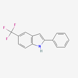 molecular formula C15H10F3N B1624339 2-phenyl-5-(trifluoromethyl)-1H-indole CAS No. 491601-38-8