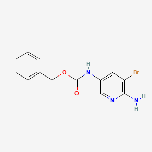 molecular formula C13H12BrN3O2 B1624344 Benzyl (6-amino-5-bromopyridin-3-yl)carbamate CAS No. 405939-48-2