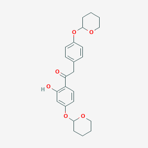 B162435 1-(2-Hydroxy-4-((tetrahydro-2H-pyran-2-yl)oxy)phenyl)-2-(4-((tetrahydro-2H-pyran-2-yl)oxy)phenyl)ethanone CAS No. 130064-21-0