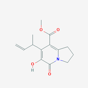 B1624366 Methyl 6-hydroxy-7-(1-methylallyl)-5-oxo-1,2,3,5-tetrahydroindolizine-8-carboxylate CAS No. 866393-52-4