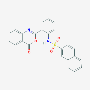 B162438 N-[2-(4-oxo-4H-3,1-benzoxazin-2-yl)phenyl]-2-naphthalenesulfonamide CAS No. 10128-55-9